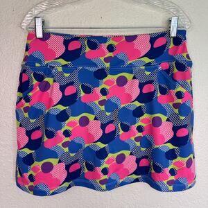Birdies & Bows Skort Womens Medium Colorful Tennis Skirt Pickleball Golf Active